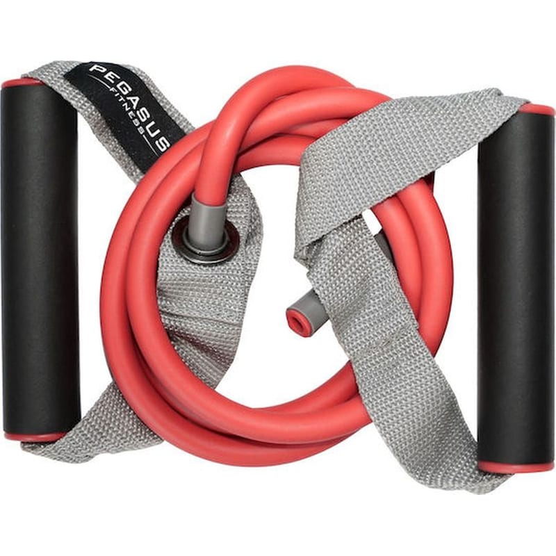 Pegasus Λάστιχο Γυμναστικής Σωληνωτό Πολύ Σκληρό με Λαβές Κόκκινο 0.06m PEGASUS