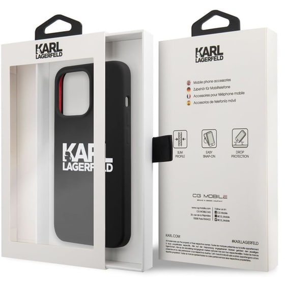 Θήκη Apple iPhone 13 Pro - Karl Lagerfeld Hard Case Stack Logo Back - Black image 2