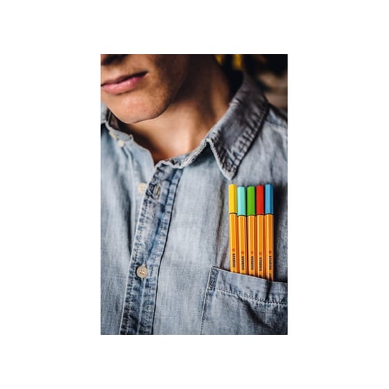 Μαρκαδόρος Γραφής Stabilo Point 88 Στρογγυλή Μύτη Γκρι 0.4 mm image 4