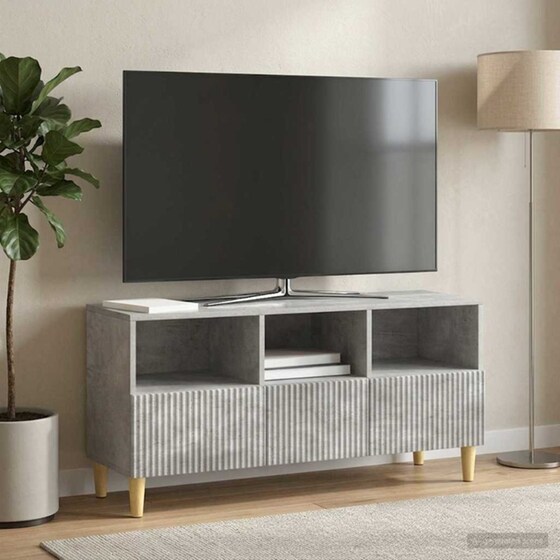 Έπιπλο Τηλεόρασης VidaXL 102x34.5x50 cm - Γκρι Σκυροδέματος image 3