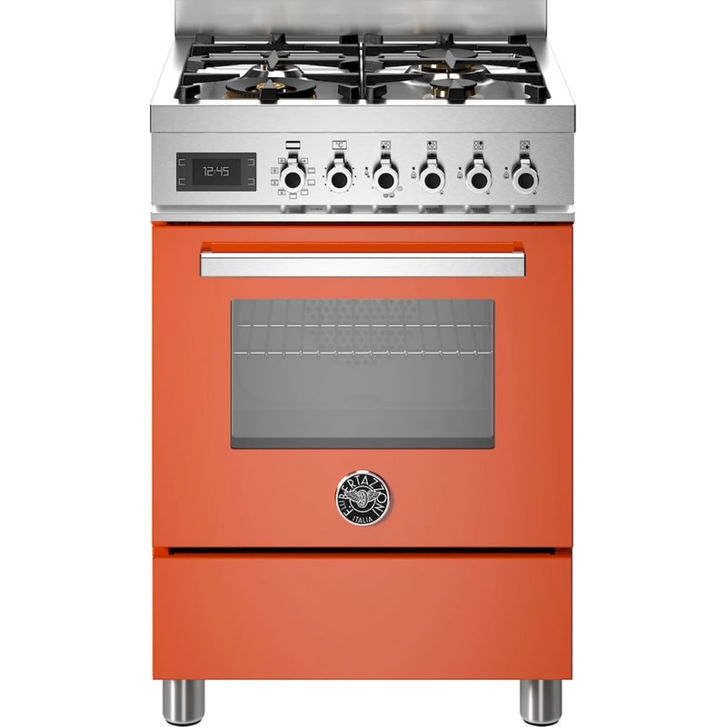 LA GERMANIA BERTAZZONI PRO64L1EART 58 Lt Πορτοκαλί Μεικτή Κουζίνα Αερίου