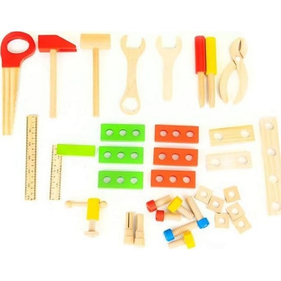 Παιχνίδι Εcotoys Ξύλινη Εργαλειοθήκη Με 10 Εργαλεία - 20.5x8x30 cm image 2