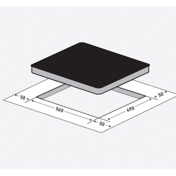 DAVOLINE IND 7204 60 cm Μαύρο Εστία Επαγωγική Αυτόνομη image 2