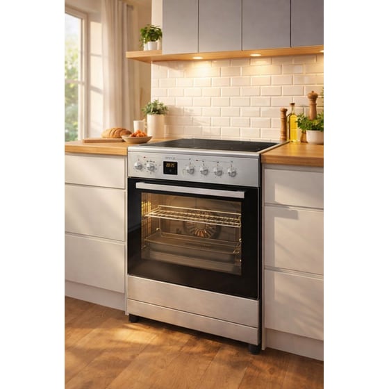 OMNYS EC6809DPIN 80 Lt Inox Ηλεκτρική Κουζίνα Κεραμική image 1