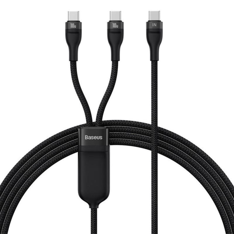 Καλώδιο Baseus Flash Series II USB-C male - USB-C male 1,5 m - Μαύρο