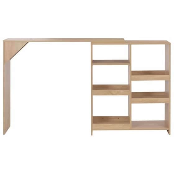 Τραπέζι Μπαρ Vidaxl Με Κινητή Ραφιέρα Χρώμα 138x40x120 cm - Δρυς image 4