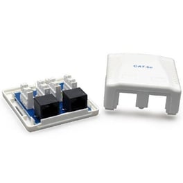 Surfacemount Box Cablexpert CAT5E UTP 2-Port