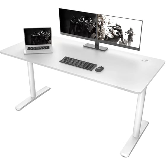 Γραφείο Gaming Eureka Ergonomic από Χάλυβα 152.4x66cm - Λευκό image 2