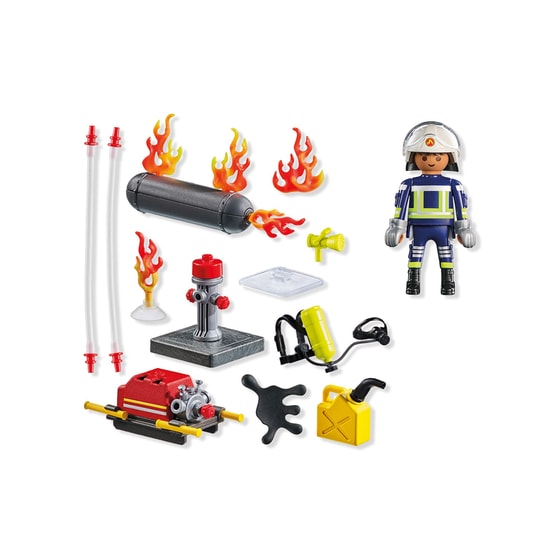 PLAYMOBIL® Πυροσβέστης με Αντλία Νερού (71826) image 3
