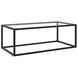 Τραπεζάκι Σαλονιού VidaXL από Ψημένο Γυαλί 100x50x35cm - Μαύρο