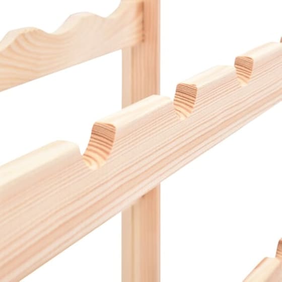 Ραφιέρα/Σταντ Κρασιών Vidaxl Από Μασίφ Ξύλο Πεύκου Για 30 Φιάλες - Φυσικό Χρώμα Ξύλου image 5