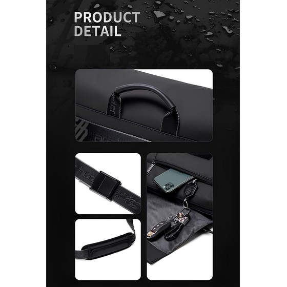 Τσαντάκι Ώμου Arctic Hunter K00152 με Θήκη Tablet -13lt - Μαύρο image 5