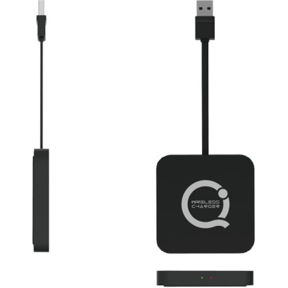 Ασύρματος Φορτιστής Oem f1-blk Mini Qi 1A Micro Usb  - Black image 4
