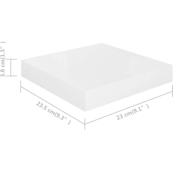 Ράφια Τοίχου VidaXL από MDF 23x23.5x3.8 cm 2 Τμχ - Λευκό image 7