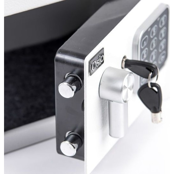 Χρηματοκιβώτιο Osio OSB-1723BL με Ηλεκτρονική Κλειδαριά 23 x 17 x 17 cm - Λευκό image 2
