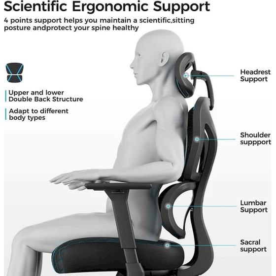 Καρέκλα Gaming Εργονομική Eureka Ergonomic ERK-GC06-BU-V1 Υφασμάτινη - Μαύρη/ Γαλάζια image 1