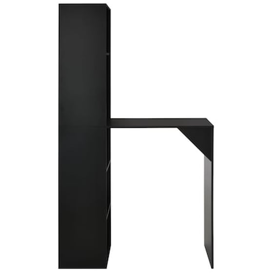 Vidaxl Τραπέζι Μπαρ Με Ραφιέρα Μαύρο 115 X 59 X 200 Εκ. image 4