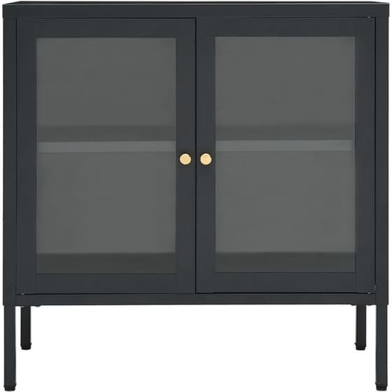 Έπιπλο Τηλεόρασης VidaXL Γυάλινο 70x35x70cm - Ανθρακί image 1