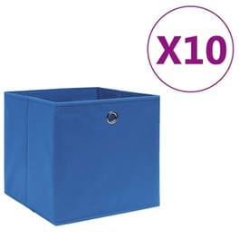 Κουτιά Αποθήκευσης Vidaxl Σετ 10 Τμχ από Ύφασμα 28x28x28 cm - Μπλε