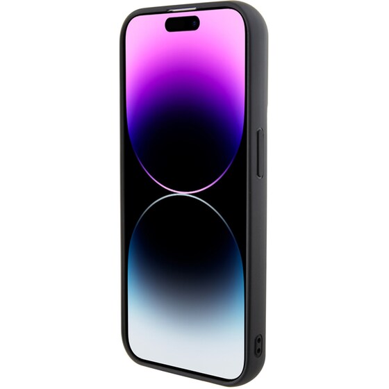 Θήκη Apple iPhone 15 Pro - Karl Lagerfeld Karl + Choupette Metal Pin Saffiano Gripstand Case - Black image 6