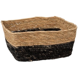 Καλάθι Αποθήκευσης Spitishop F-v Breaded Box Black 181240b 31x31x15cm Ψάθινο - Μαύρο/Καφέ