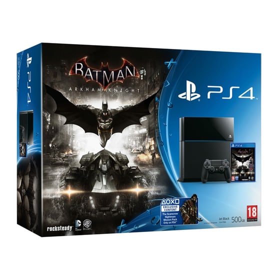 Sony PlayStation 4 - 500GB Μαύρο & Batman Arkham Knight image 0