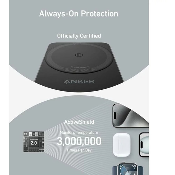 Ασύρματος Φορτιστής Anker MagGo 3-in-1 Charging Station 15W - Black image 7