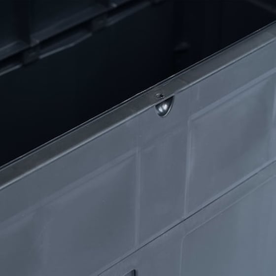 Μπαούλο Αποθήκευσης Κήπου VidaXL από Πλαστικό 119x46x60 cm - Μαύρο image 4