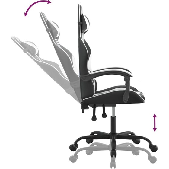 Καρέκλα Gaming VIDAXL 3143823 από Τεχνητό Δέρμα - Μαύρο image 4