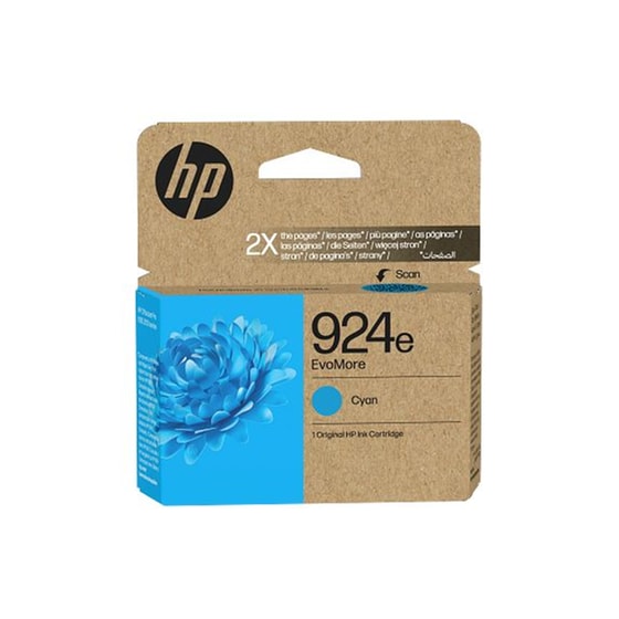 HP 924e EvoMore Κυανό Μελάνι Εκτυπωτή 4K0U7NE image 0