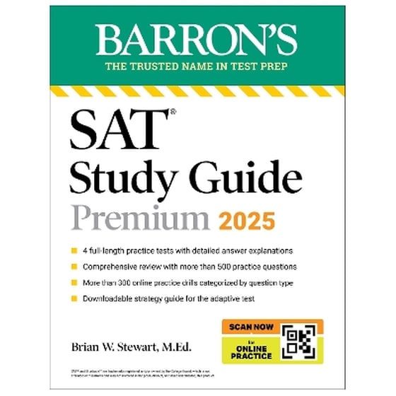 Digital SAT Study Guide Premium, 2025: 4 Practice Tests + Comprehensive Review + Online Practice image 0