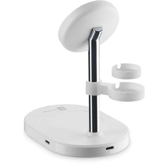 Βάση Φόρτισης Cellular Line Mag Trio Wireless charging station 2x USB-C 15W - White image 3