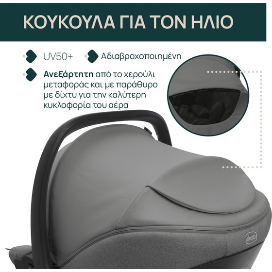 Chicco Βρεφικό/ Παιδικό Κάθισμα Αυτοκινήτου Kory Plus i-Size χωρίς Βάση για Παιδί 40-85 cm Lunar Rock image 5