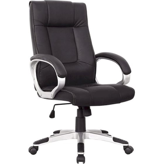 Καρέκλα Γραφείου 24Mall Pata από Τεχνητό Δέρμα - Μαύρη image 0