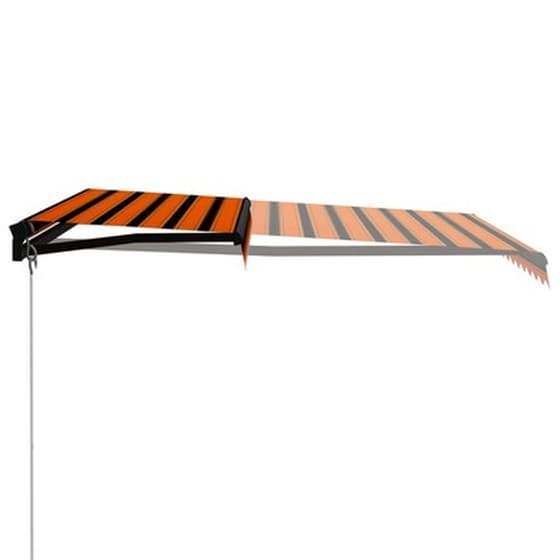 Τέντα Vidaxl Συρόμενη Χειροκίνητη 350x250cm - Πορτοκαλί/Καφέ image 2