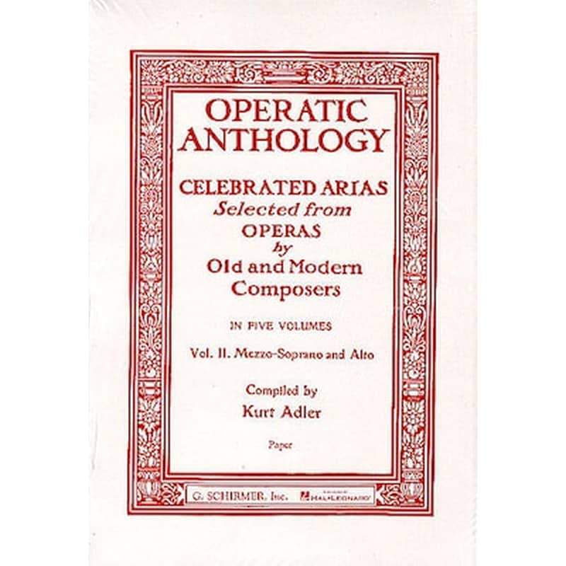 Operatic Anthology - Celebrated Arias, Mezzo-soprano And Alto, Vol.2 MRK0181316