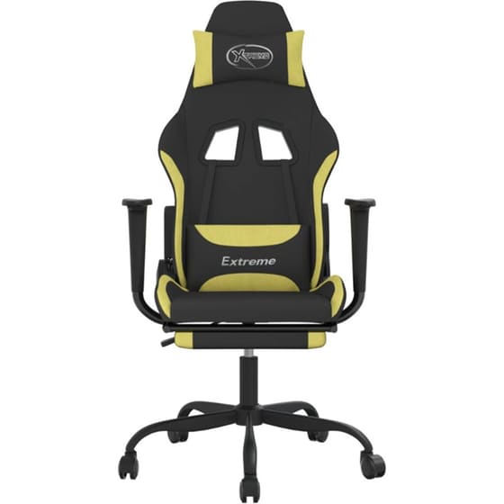Καρέκλα Gaming VIDAXL 3143728 με Υποπόδιο - Μαύρο image 1