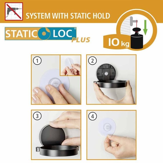 Ράφι Μπάνιου Wenko Μεταλλικό 26x12x9.7cm - Μαύρο image 3