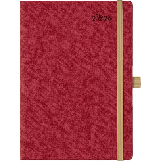 Ημερολόγιο Ημερήσιο 2026 Θεοφύλακτος 12M Saffiano Plus Κόκκινο image 0