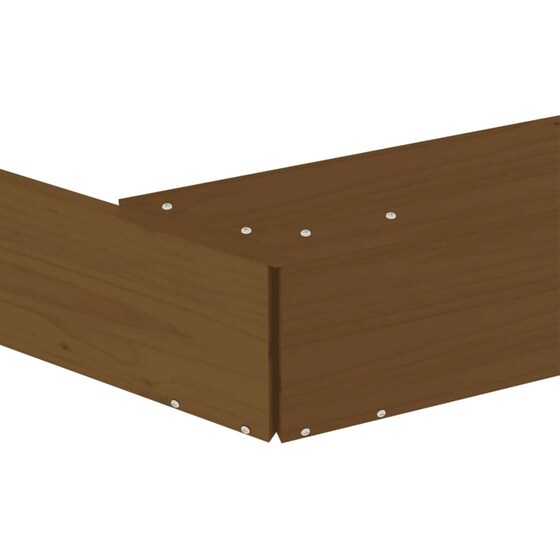 VidaXL Αμμοδόχος με Καθίσματα Οκτάγωνη 159.5x159.5x20cm Ξύλινη - Μελί image 6