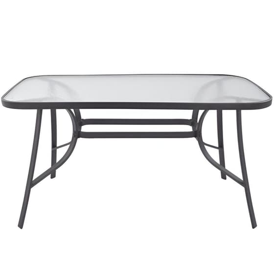Τραπέζι Εξωτερικού Χώρου Homemarkt από Μέταλλο 140x80x72cm - Διάφανο/Μαύρο image 1