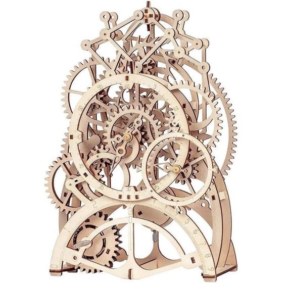 Robotime 3d Ξύλινη Κατασκευή Pendulum Clock image 1