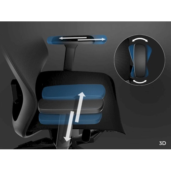 Εργονομική Καρέκλα Gaming Genesis Astat 700 G2 από Ύφασμα Mesh - Μαύρη image 5
