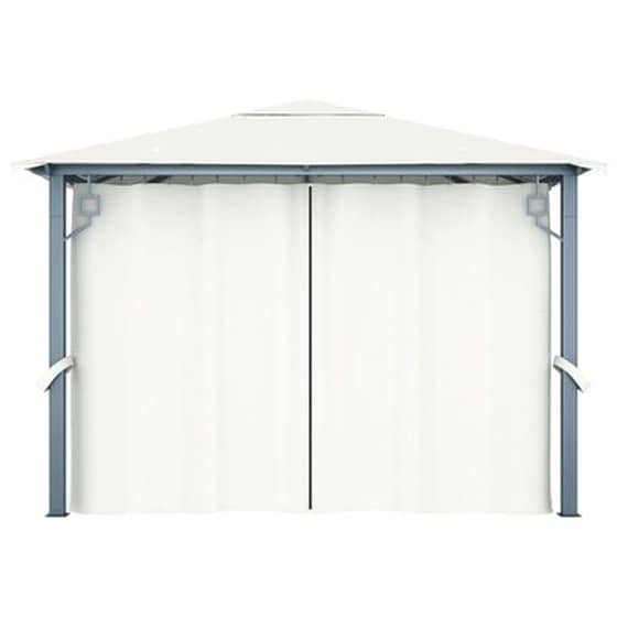 Κιόσκι Vidaxl Αλουμίνιο με Κουρτίνα 300x300cm - Κρεμ image 5