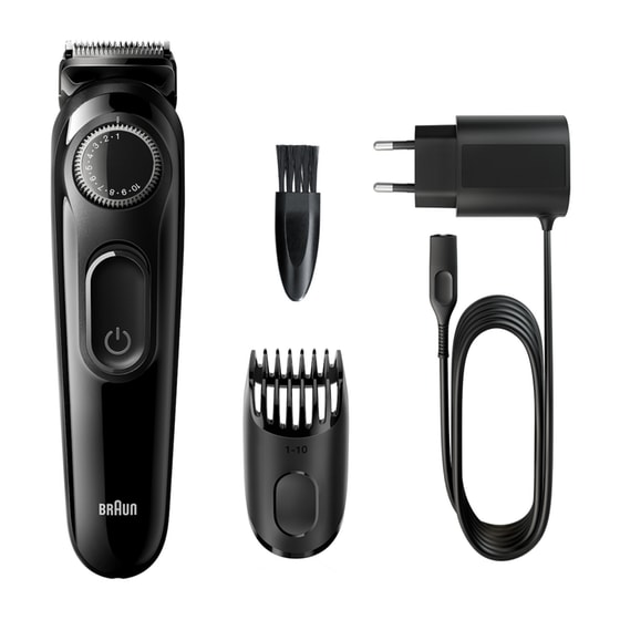 Trimmer BRAUN BT3222 Επαναφορτιζόμενο με 20 Ρυθμίσεις Μήκους Μαύρο image 1