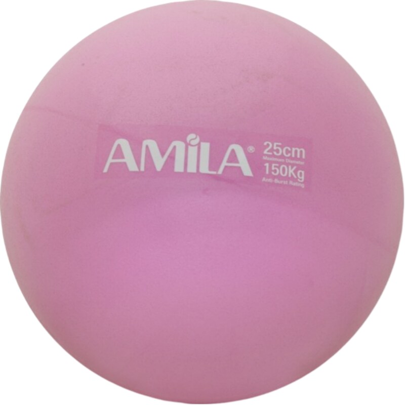 AMILA Μπάλα Γυμναστικής Amila Κατάλληλη για Pilates από PVC 0.18 kg 25 cm - Ροζ
