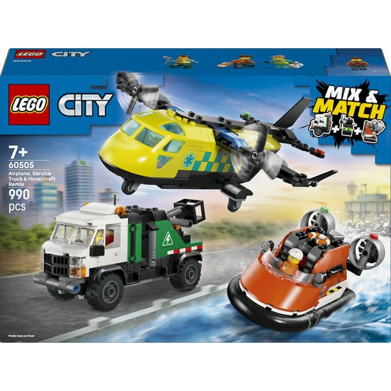 LEGO® City Συλλογή με Αεροπλάνο, Φορτηγό Εξυπηρέτησης & Χόβερκραφτ (60505) image 0