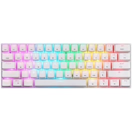 Motospeed Sk62 Μηχανικό Gaming Ασύρματο Πληκτρολόγιο RGB Λευκό/Κόκκινο (US)