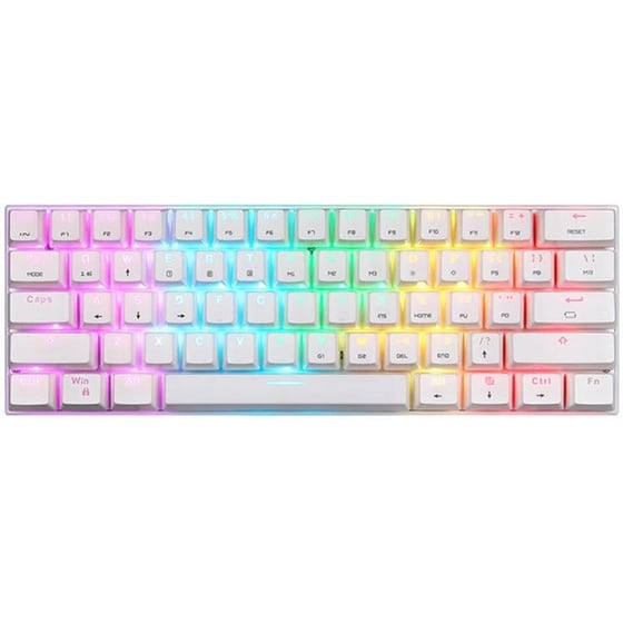 Motospeed Sk62 Μηχανικό Gaming Ασύρματο Πληκτρολόγιο RGB Λευκό/Κόκκινο (US) image 0