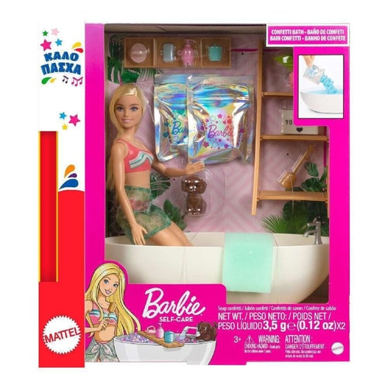 Παιχνιδολαμπάδα Mattel Barbie: Wellness - Μπάνιο Με Κομφετί Τζακούζι (HKT92) image 0